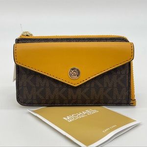 Michael Kors Small Card Holder Wallet Marigold